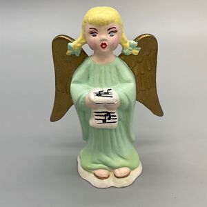 Vintage MCM Choir Angel Hand Painted Holland Mold Figurine 70s
